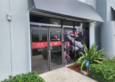 Perforated Vinyl for Outdoor Window Decoration in Miami