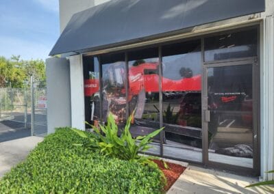 Perforated Vinyl for Outdoor Window Decoration in Miami
