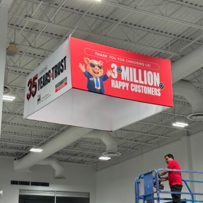 Handing Display for showrooms printing services Miami