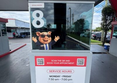 Branding & schedule sign adhesive vinyl printing Print Big Miami