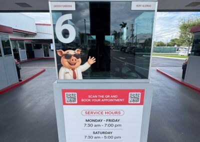 Branding & schedule sign adhesive vinyl printing Print Big Miami