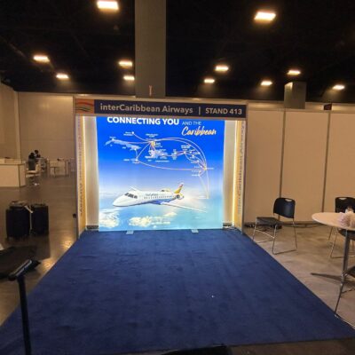 Eurofit Fabric Tube Display 8x8Ft dy-sublimated pillowcase graphic Miami