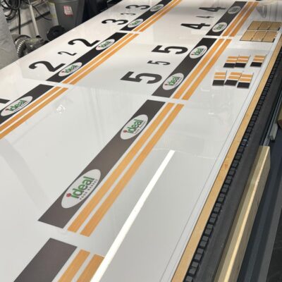 White acrylic print for light box