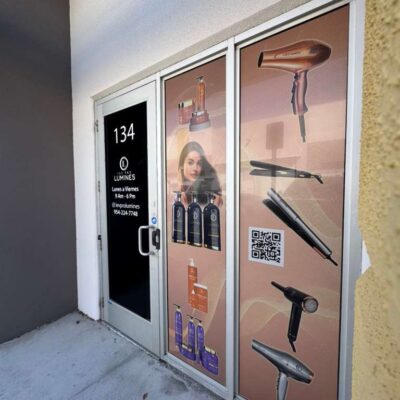 Window display Microperforated for outdoor use